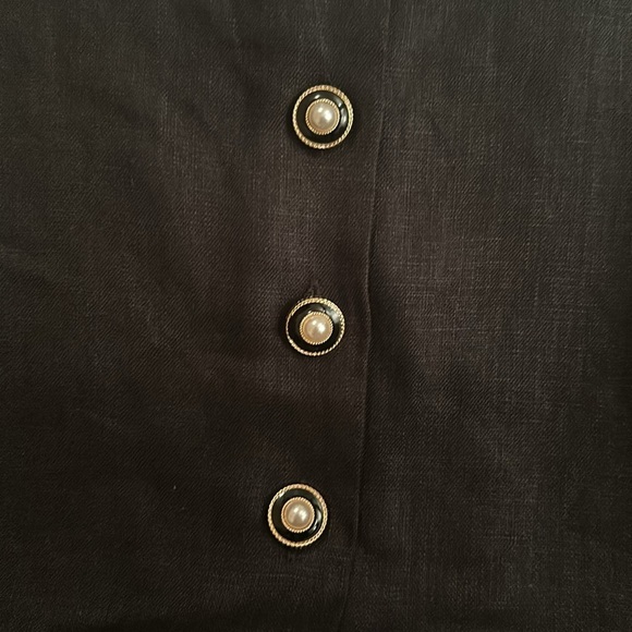 NEW Reformation Roxy  Linen Two Piece Skort in Black White Contrast | size 2 - Picture 10 of 11